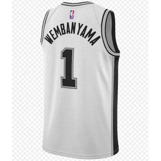 Men's NBA San Antonio Spurs #1 Victor Wembanyama White Icon Edition Jersey